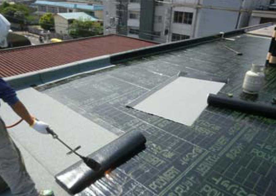 ビル屋上改質アスファルト防水